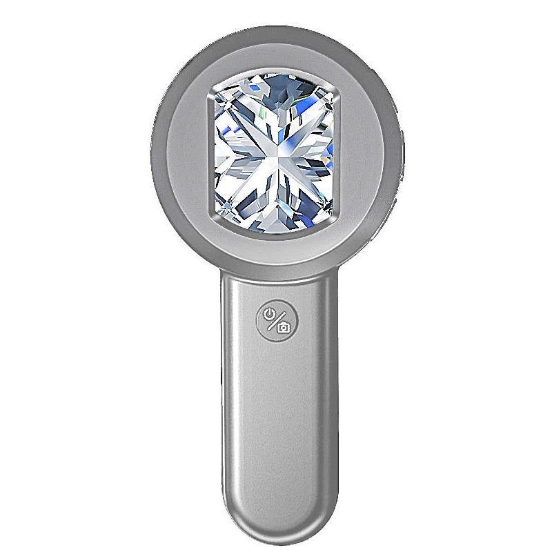 

Перезаряджувана ручна лупа Портативна лупа Цифрова лупа з екраном 2-дюймовий IPS-екран із двокольоровим режимом освітлення сірий