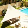 Wasserdichtes Dreieck Sonnensegel Terrassenüberdachung Markise Mit 3 Karabinerhaken Set
