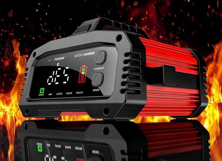 Prostownik Samochodowy Do Akumulatorów Z Rozruchem 12V 24V 25A Agm Booster