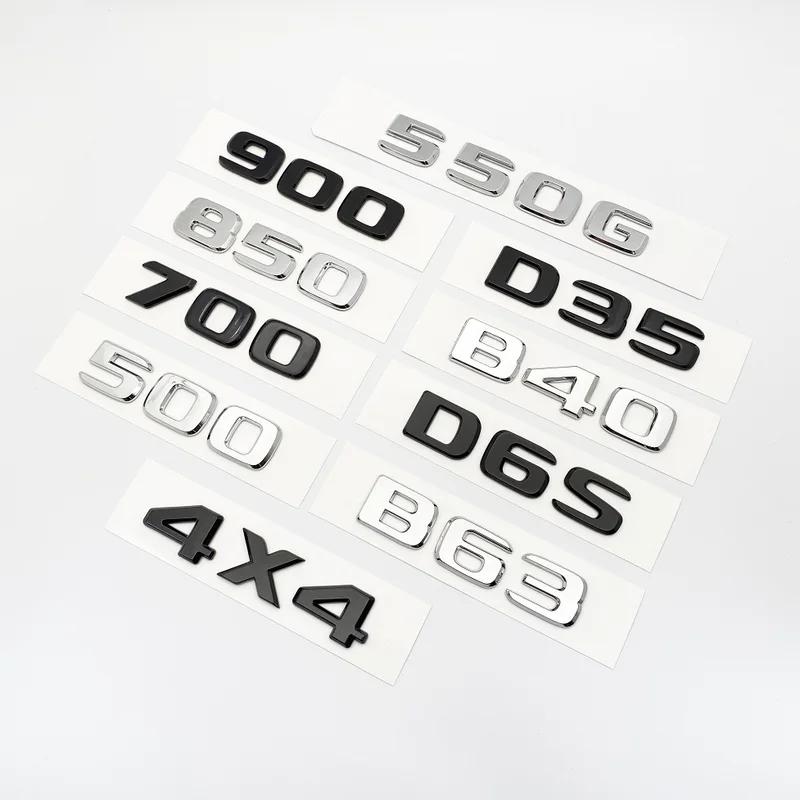 CXAFM1 Silver Black Letters 550G 4X4 850 550 D35 B40 D6S B63 Emblem for Mercedes Benz Brabus G Car Trunk Rear W463 W464 Logo Sticker