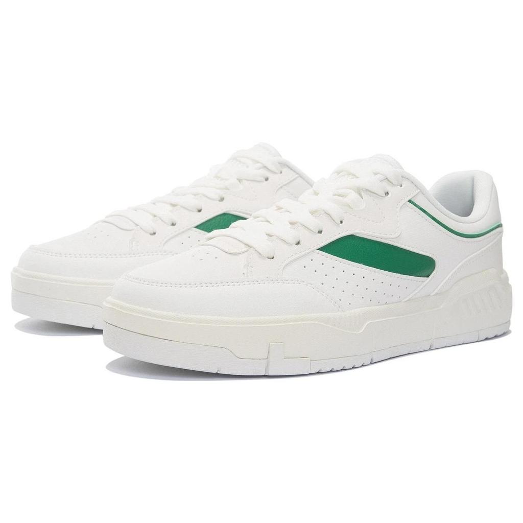 Li-Ning Comfortable Classic Casual Low-Top Skate Shoes Men Sneakers White Green AGCS031-2