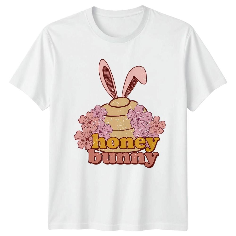 Honey Bunny Unisexs TShirt Retro Bunny Easter Gift For Her S
