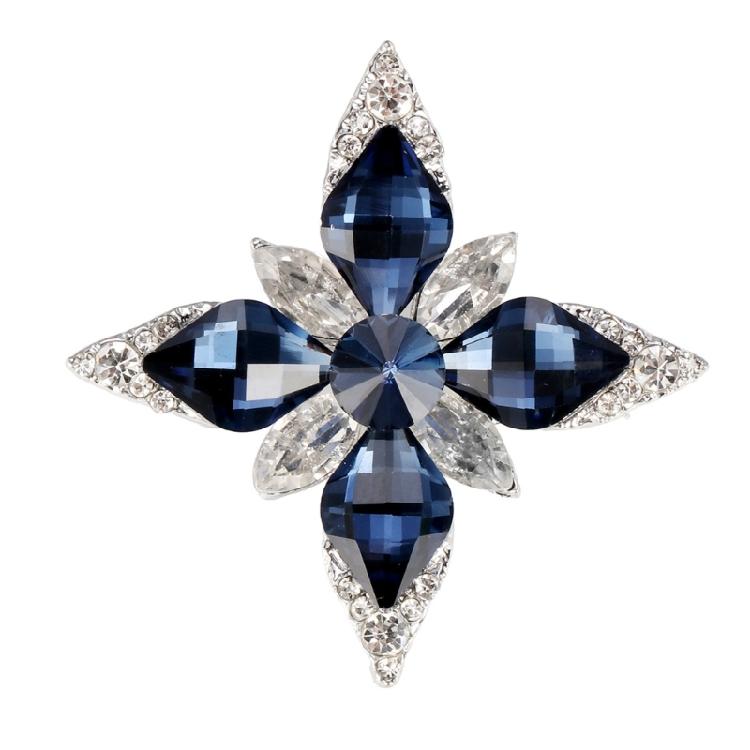 

Versatile Octagon Rhinestones Jewelry Pin Elegant Floral Design For Hats Bags And Clothing Decoration