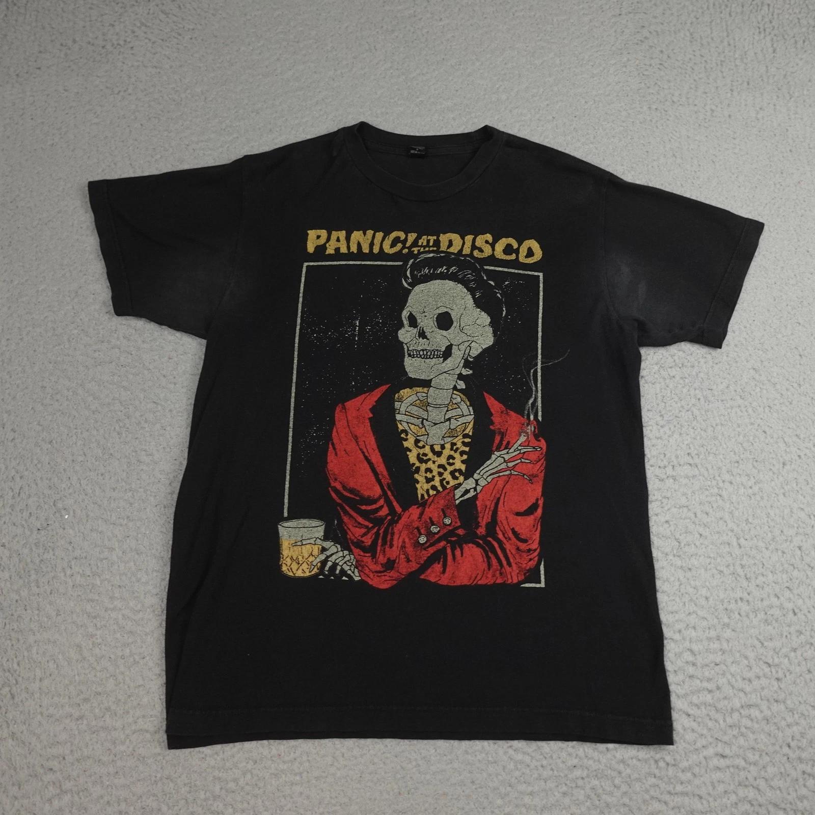 Panic At The Disco Shirt Mens Medium Black Death Of A Bachelor Tour Graphic Tee M