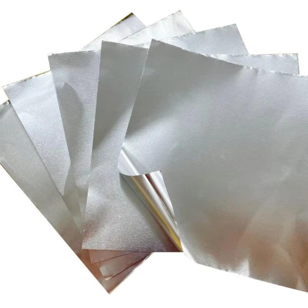 Алюминиевая фольга толщиной 70 микрон, художественная бумага 20*30 см, фольгированная бумага, рождественское украшение 20*30cm-10Pcs Silver