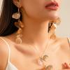 Boho Vintage Big Flower Petal Long Tassel Drop Earrings for Women 2025 Trend Gold Color Hanging Piercing Earrings Wed Jewelry