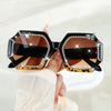 Large Square Women's Luxury Rhinestone Fashion Gradient Darkening Props Makeup Fashion SunGlasses