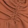 Women Spring Fall High Waist Gathered Bodycon Skirt with Ruffle Hem & Draped Detail