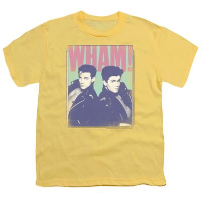 Wham! Fantastic Wham Kids Youth T-shirt Licensed Music Rock Band Tee Banana