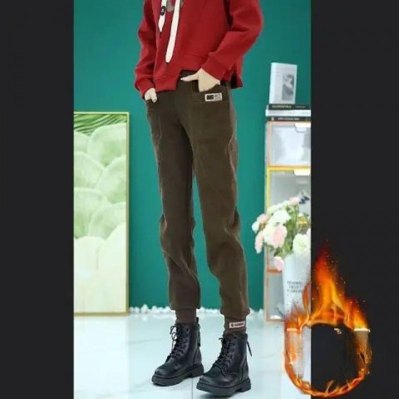 Fleece and Thickened Sweatpants for Women To Look Slimmer In Autumn and Winter, High-waisted Casual Pants, Loose Harem Pants