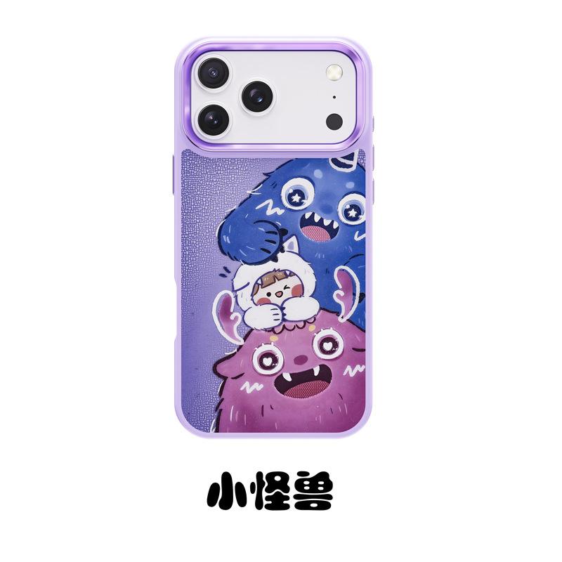 Cartoon is suitable for iPhone15/16 cute mobile phone case to customize Apple 17Pro anti-drop protective case.