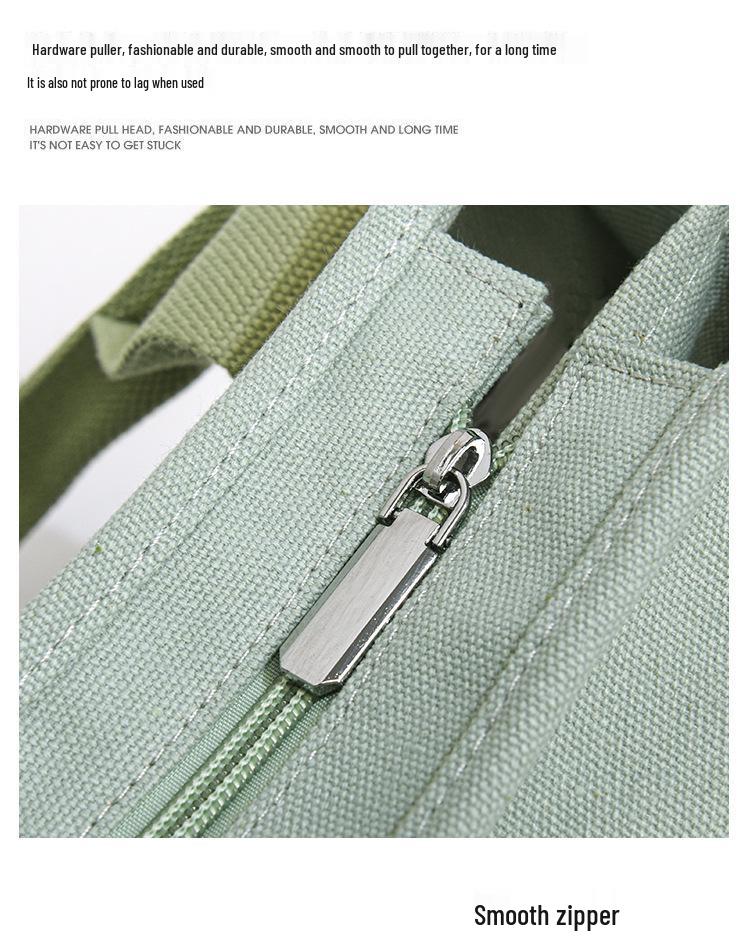 Japanese-Style Mille-Feuille Large Capacity Canvas Tote Bag