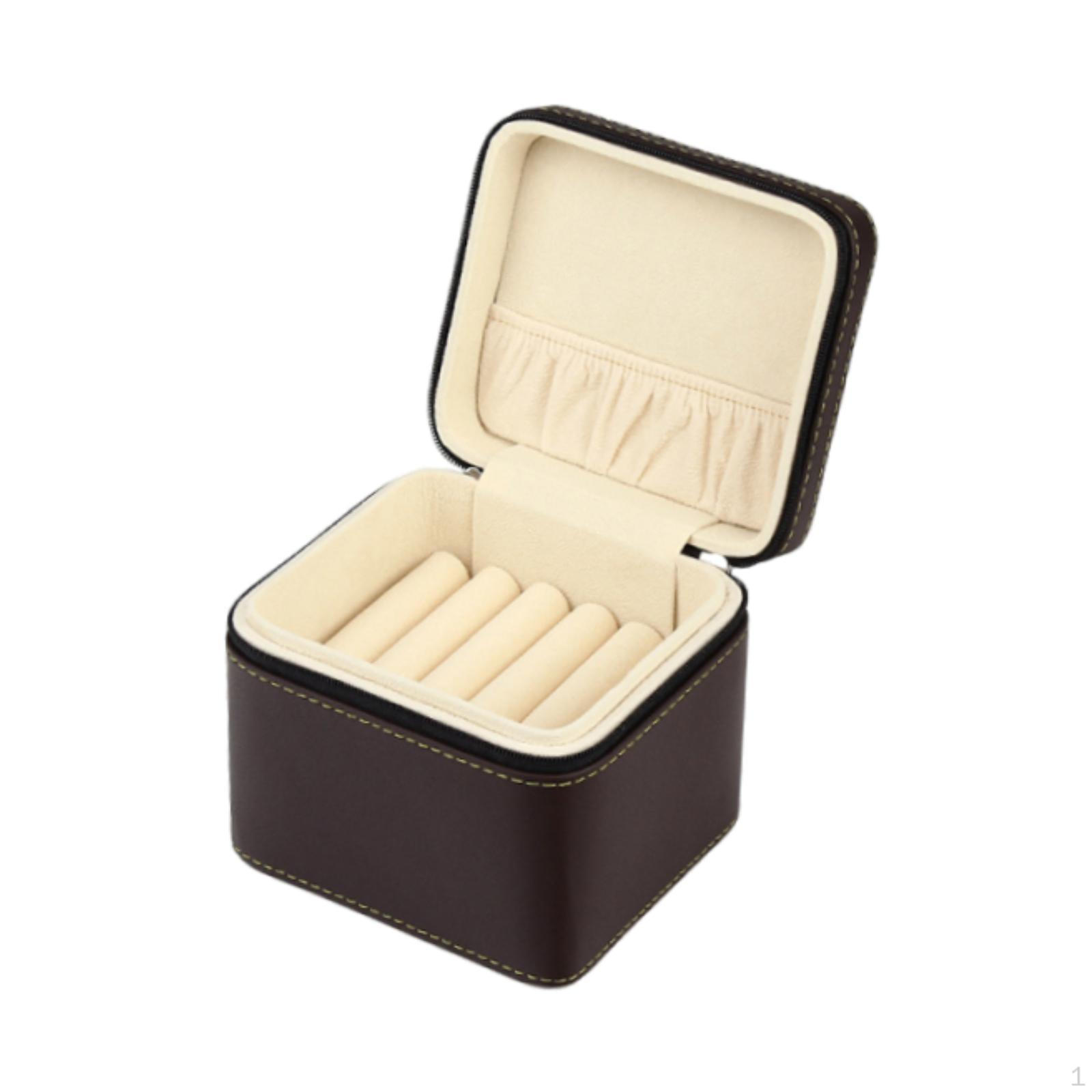 

Футляр-браслет Коробка-браслет Подарок Искусственная кожа Презентация Органайзер для ювелирных изделий для Художественных ярмарок коричневый