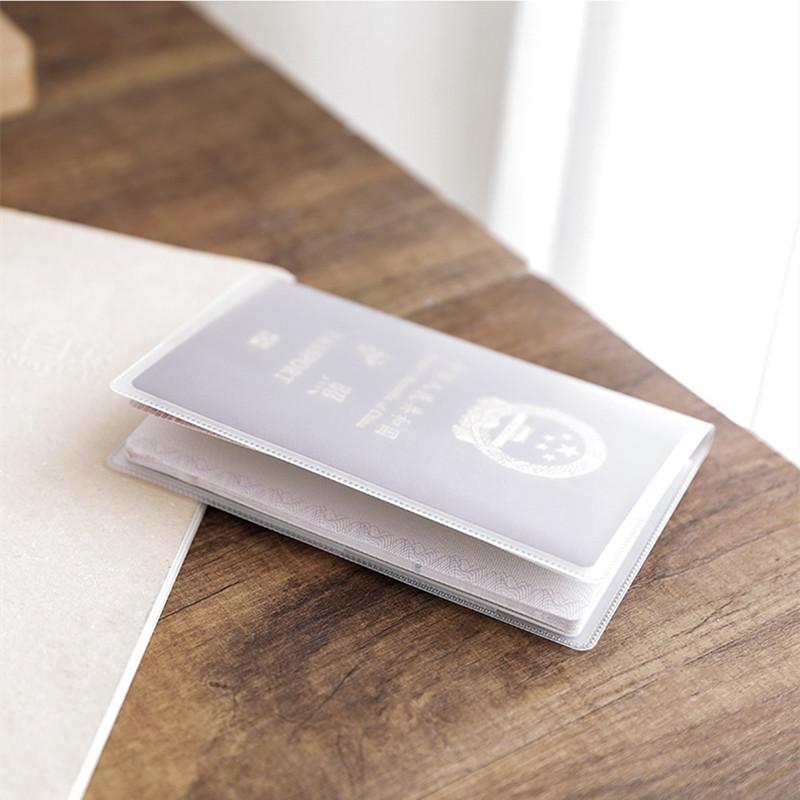 6 ks Ochranný obal na pas Průhledný matný PVC materiál Vodotěsné pouzdro na dokumenty Obal na ochranu pasu