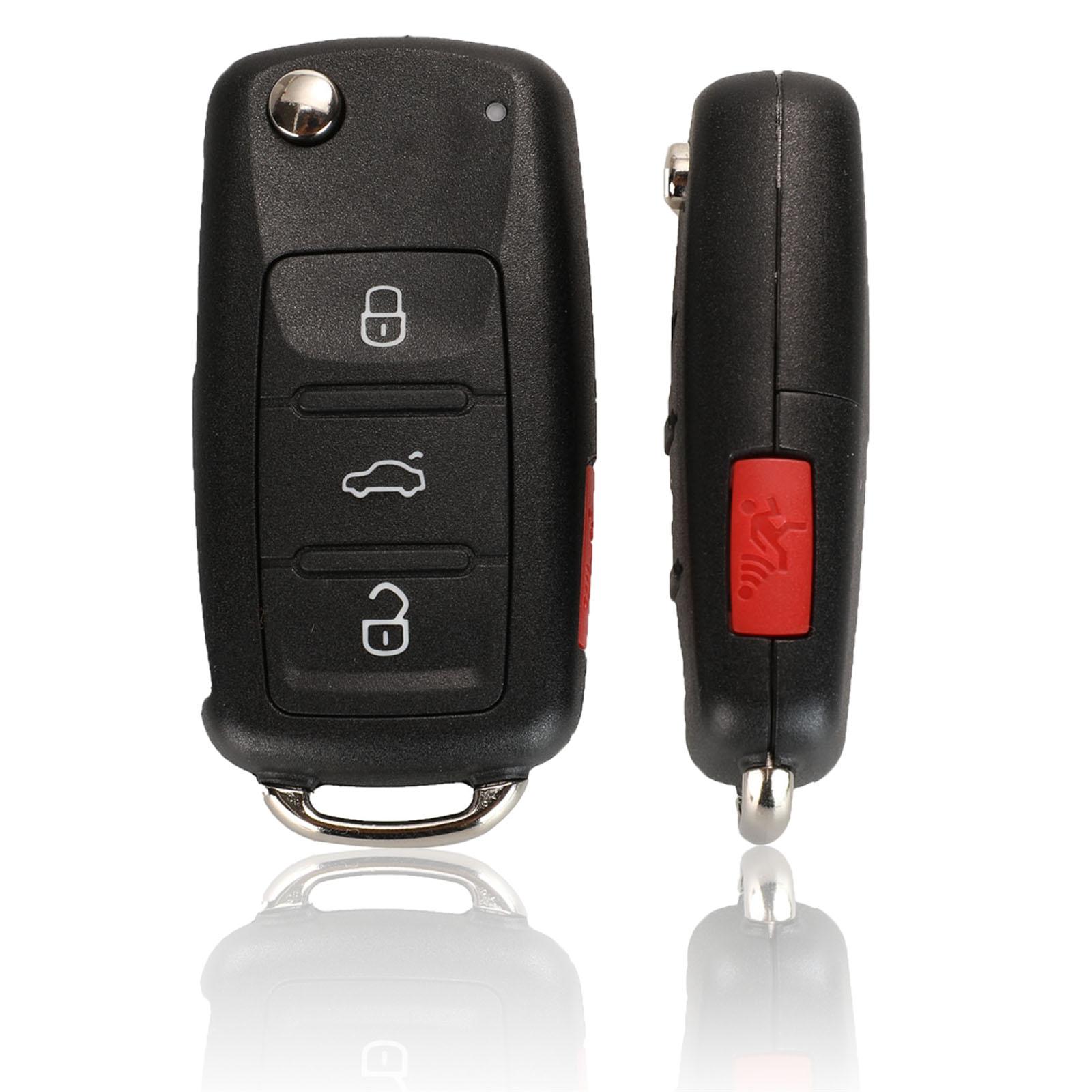 

jingyuqin 4 кнопки корпус ключа для автомобиля для VW Caddy Eos Golf Jetta Beetle Polo Up Tiguan Touran 5K0837202AD чехол крышка складной откидной морская ракушка