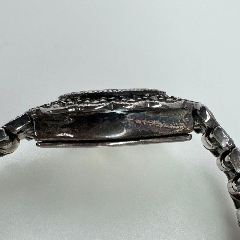 Used SV925 Ladies Watch Quartz Stone Decoration Working Item 32g Silver