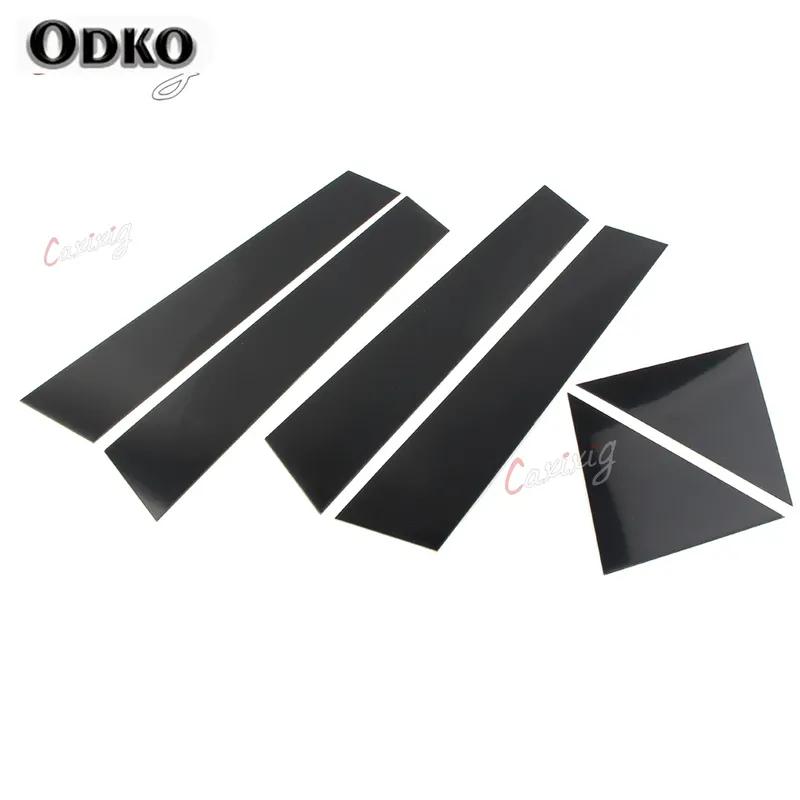6pcs Car Door Trim Cover Kits Black Pillar Posts Sticker For Chrysler 300/300C 2005-2010 & For Dodge Magnum 2005 2006 2007 2008