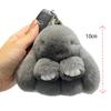 [SinfoniaA] Plush Keychain, Cute Rabbit Keychain, Fluffy and Cute Fur Keychain, Otter Rabbit Key Ring, Bag Charm, Soothing Item, Accessory (Silver