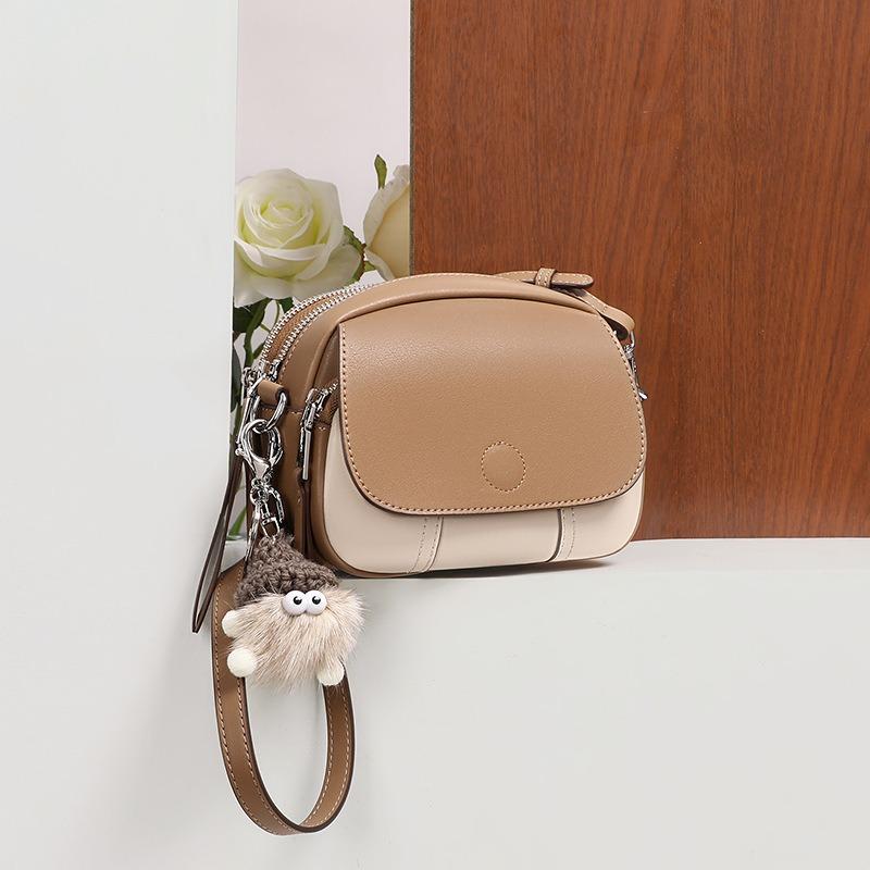 Bag New Women's Bag Crossbody Bag Small Bag Leather Small Round Bag Mini Versatile Premium Shoulder
