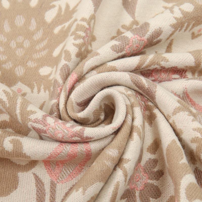 Landscape Painting Imitation Cashmere Scarf Autumn and Winter Fashion Long Thickened Fringed Scarf Warm Shawl Women