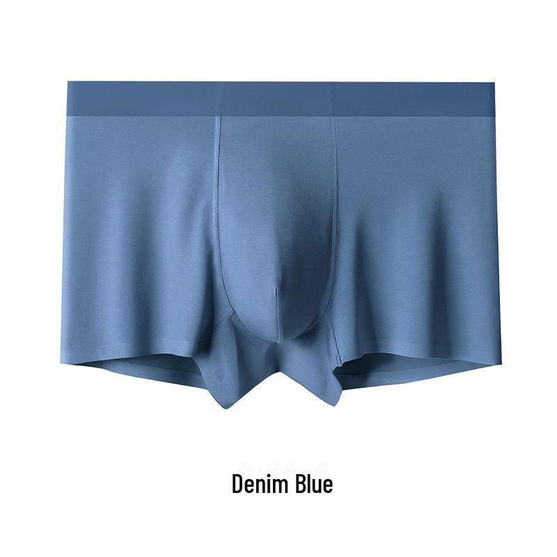 Recycled Fiber Men's Seamless Antibacterial Modal Boxer Briefs - Breathable and High Quality