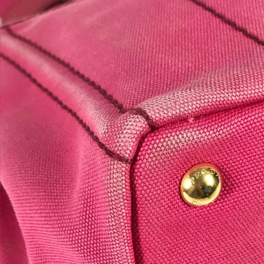 PRADA Canapa Tote Bag 2WAY Bag Shoulder Bag Crossbody Hand Bag Canvas pink