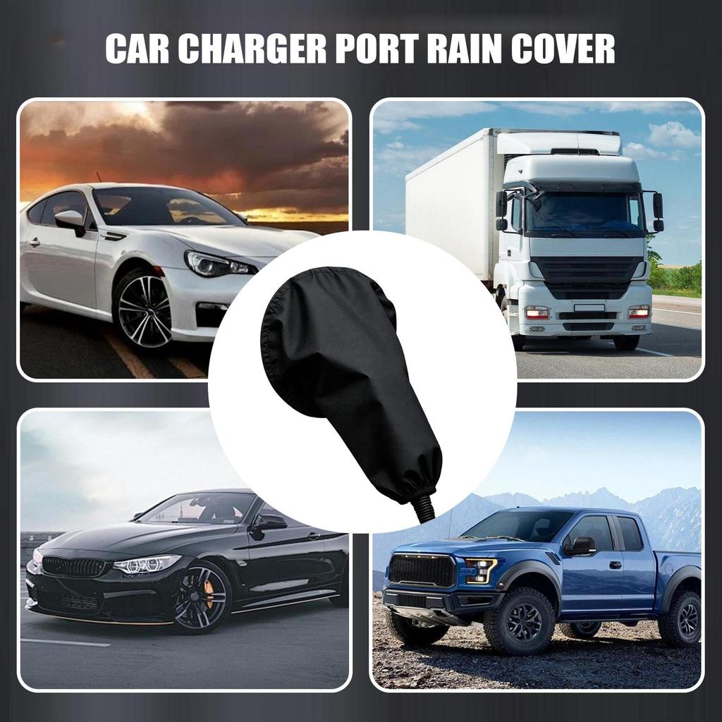 Electric Vehicle Charger Cover Magnetic Waterproof Car Charging Tool Sleeve With Drawstring Dustproof Vehicle Protecter Cover