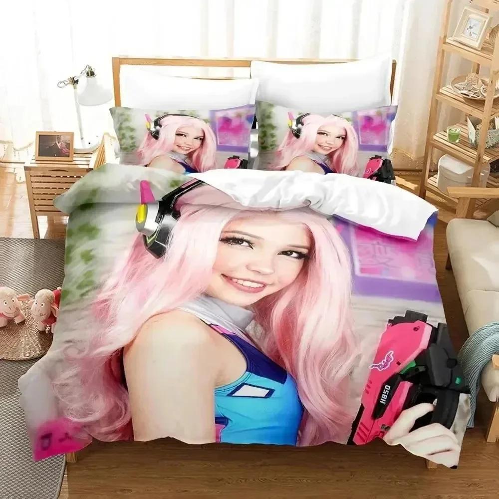 Luxury New 3D Print Belle Delphine Comfortable Duvet Quilt Cover Pillowcase Bedding Set Children Bedroom Decoration Home Textile