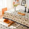 Hollow Cross Tassel Solid Color Dining Table Fabric Table Mat Solid Color Striped Cloth Cover Table Decoration Table