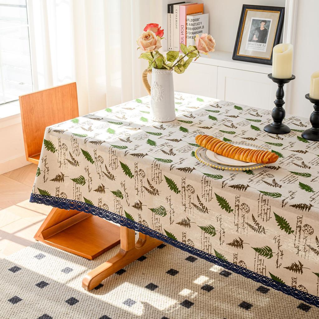 Hollow Cross Tassel Solid Color Dining Table Fabric Table Mat Solid Color Striped Cloth Cover Table Decoration Table