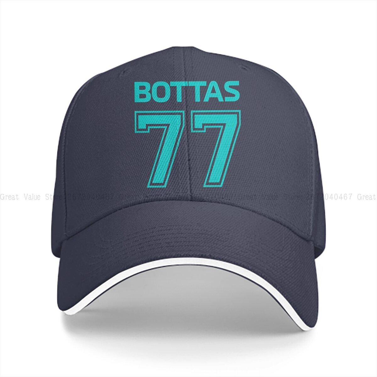 

Bottas 77 Baseball Caps Peaked Cap Formula 1 F1 Sun Shade Hats for Men Women One Size темно-синього кольору