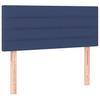 Box Spring Bed with Mattress & Blue LED 120x190 cm Fabric