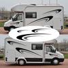 Large Vinyl Decals,Car Body Stickers,Vinyl Stripe Graphics Decals Stickers for Camper,RV,Trailer,Motorhome,Black+Gray,(DB04850ANPCS)