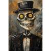 Abstract Horror Skeleton Poster Fantasy Witchy Creepy Festival Canvas Painting Wall Art Halloween Christmas Bedroom Home Decor