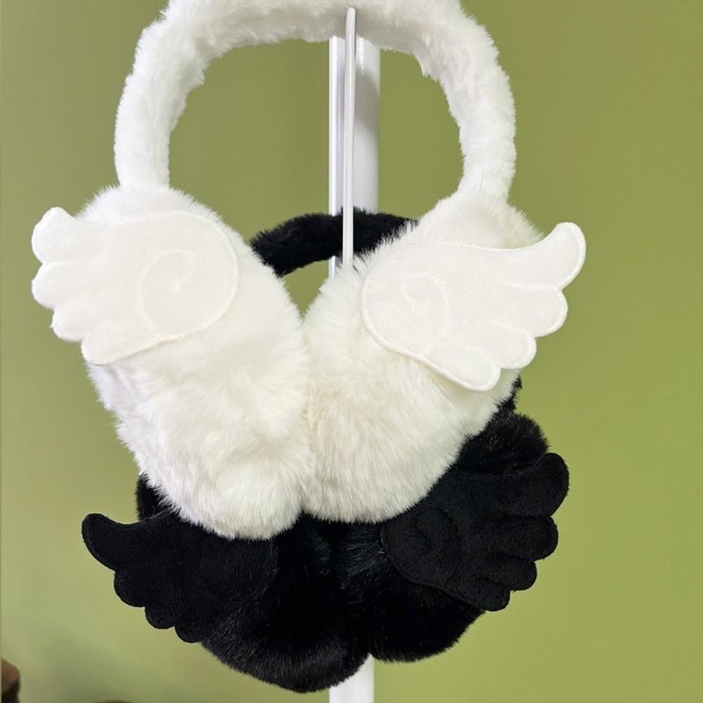 Foldable Angel Wing Earmuffs Soft Plush Outdoor Earflap Protection Ear Cover  for Girls