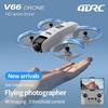 Nuevo Mini Dron V66 4K HD Cámara Dual Modo Sin Cabeza Evitación de Obstáculos Dron FPV Plegable Giro 360° Control Remoto Cuadricóptero Juguete para Niños Regalo