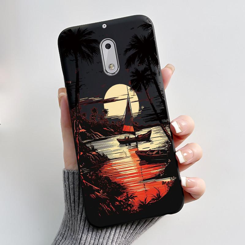 Soft TPU Case For Nokia 6 6.1 Plus Nokia6 Phone Case Luxury Cute Love Rabbit Funny Cartoon Black Silicone Shockproof Back Cover