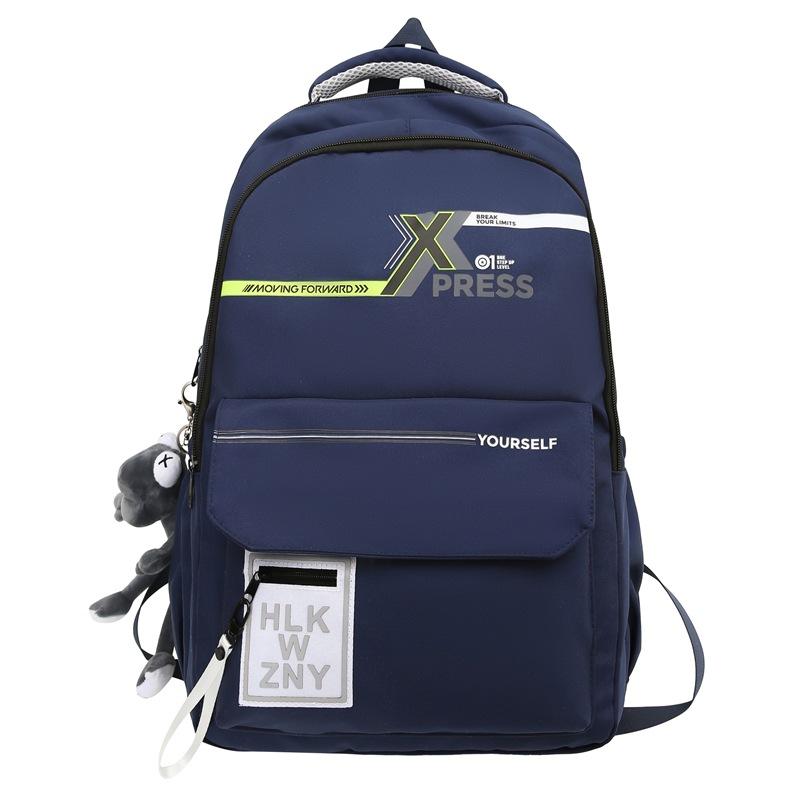 

Шкільний рюкзак для чоловіків, жінок, студентів. Легкий туристичний рюкзак великої місткості синій