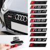 3D ABS Car Styling Front Hood Grille Badge Cover Decoration For  Audi RS3 RS4 RS5 RS6 RS7 RS8 Emblem Auto Exterior Accessories