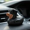 Yousheng 3D Printed Rottweiler Dog Duck Figurine, Funny Dog Duck Ornament, Desktop Entry Car Ornament Creative
