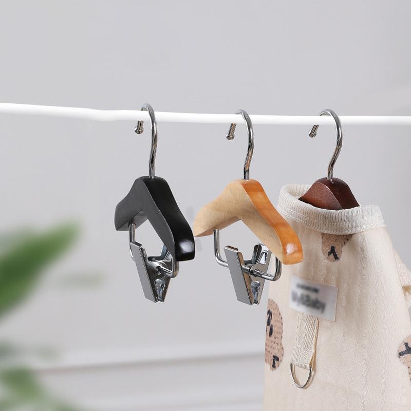 

1 шт., модная вешалка для одежды с зажимом для домашних животных, вешалка для одежды, держатель для дисплея, мини-вешалка из цельного дерева