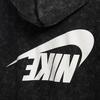 Nike Sportswear Washed Design Letter Logo Full Zip Hooded Jacket Women jackets Black HQ4750-010