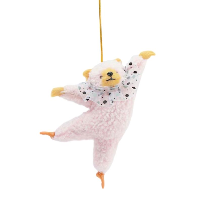 Ballet Bear Pendant Plush Bear Keychain Stuffed Animal Pendant Soft Key Rings