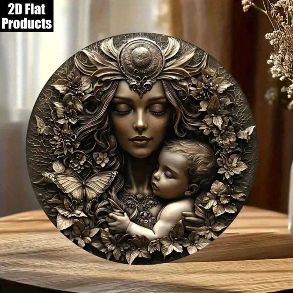 Handmade Metal Tin Plate Wall Art Home Decor 20x20cm