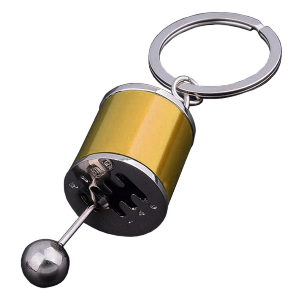ZooooM ZM-KEY7620-GD Shift Lever Design Key Chain Manual Gear Change Stylish Men's Ring Cool