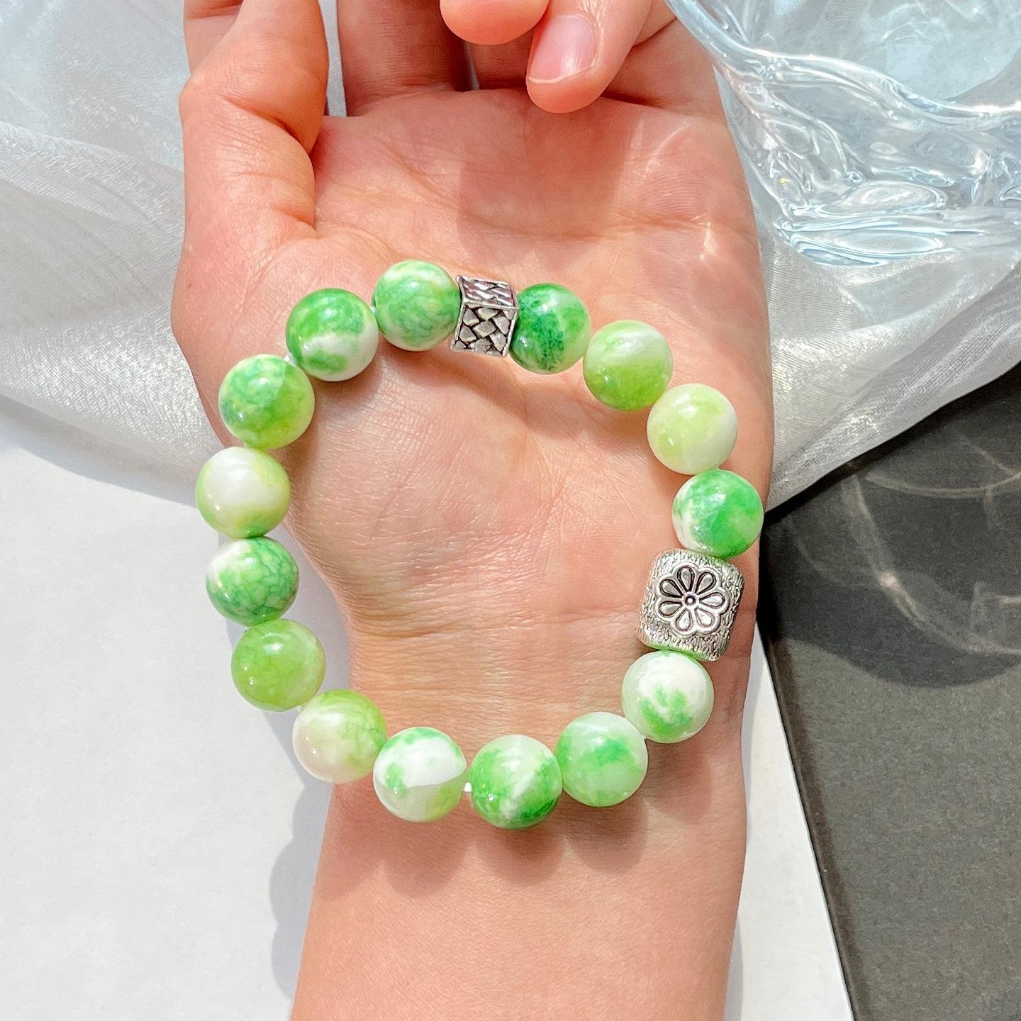 12Mm Colored Quartzite Duobao Bracelet Bracelet.