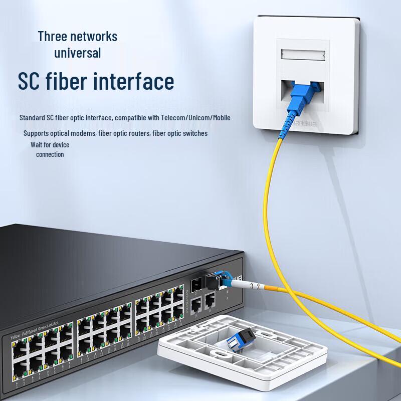 Shengwei Single-Port SC Single-Mode Fiber Optic Wall Plate