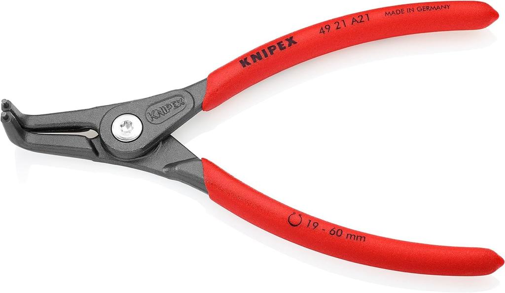 KNIPEX 4921A21 90 Degree Snap Ring Pliers for Shafts, 19-60mm