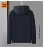 Men's Soft Shell Hooded Windbreaker Jacket - Warm, Breathable, Comfortable, and Trendy for Business Casual or Outdoor Activities.