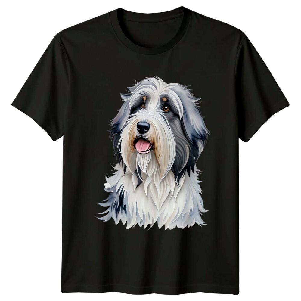 Cute Bearded Collie Dog Portrait TShirt Dog Breed Tee